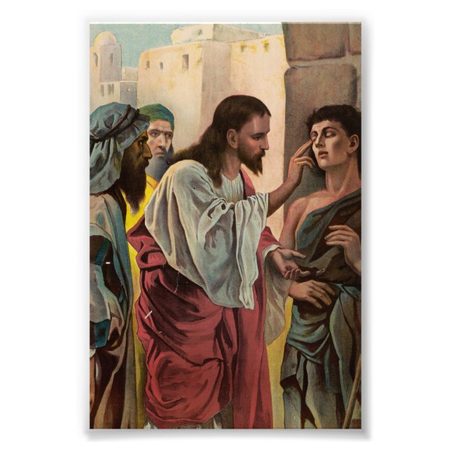 Impression Photo Jésus-Christ guérissant l'aveugle (Devant)