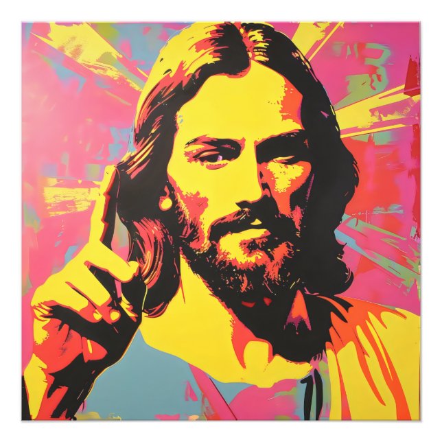 Impression Photo Jésus Christ Pop Art Religion (Devant)