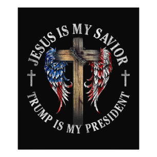 Impression Photo Jésus est mon sauveur Trump est mon président 2024