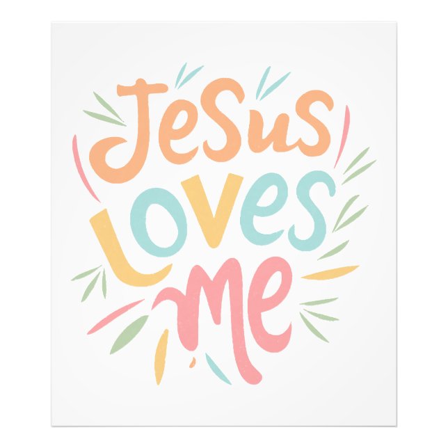 Impression Photo Jesus Love Me - Design vintage (Devant)