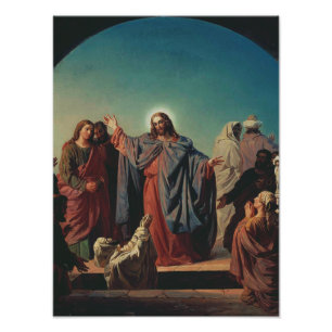 Impression Photo Jésus réveille Lazare par Robert Wilhelm Ekman
