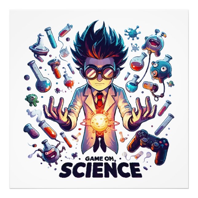 Impression Photo Jeu de concoction chimique, thème scientifique (Devant)