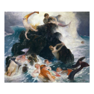 Impression Photo Jeu des Nereides, 1886 par Arnold Bocklin