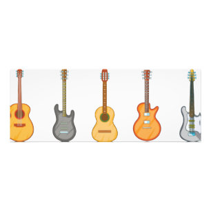 Impression Photo Jeu d'icônes guitare