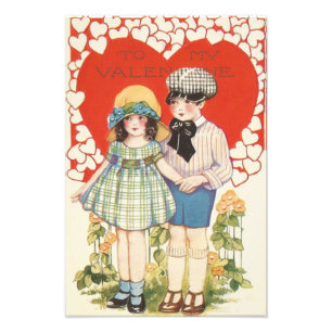 Impression Photo Jeune Couple Cœur Cœurs Marguerite