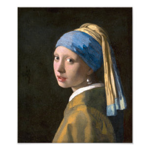 Impression Photo Jeune fille au collier de perles   Johannes Vermee