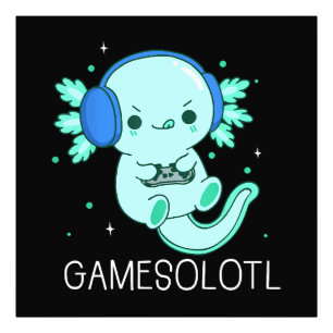 Impression Photo Jeux mignons Axolotl Axolotl Joueur