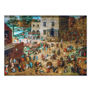 Impression Photo Jeux pour enfants   Pieter Bruegel l'Ancien  