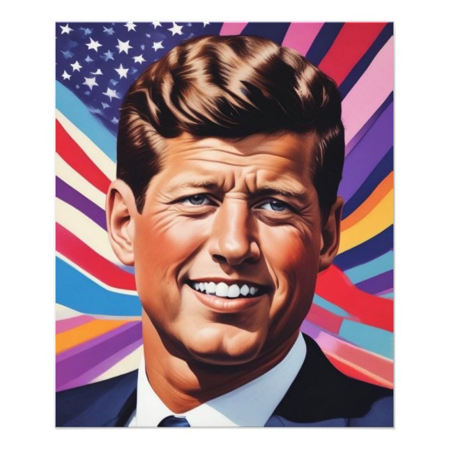 Impression Photo JFK John F. Kennedy Inspiration motivationnelle (Devant)