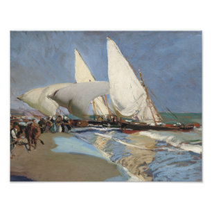 Impression Photo Joaquin Sorolla - La plage de Valence
