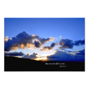 Impression Photo Job 37:14 Arrêtez et considérez les merveilles de 