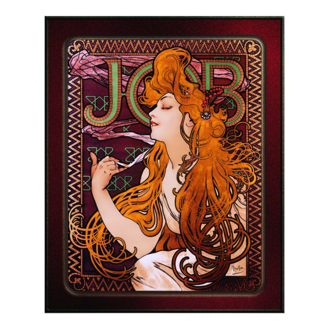 Impression Photo JOB d'Alphonse Mucha Art Nouveau Vintage (Devant)