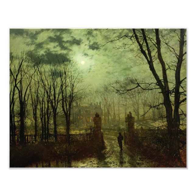 Impression Photo John Atkinson Grimshaw - À la porte du parc (Devant)