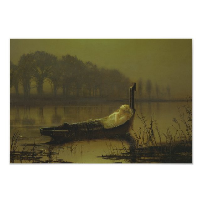 Impression Photo John Atkinson Grimshaw - La Dame de Shalott (Devant)