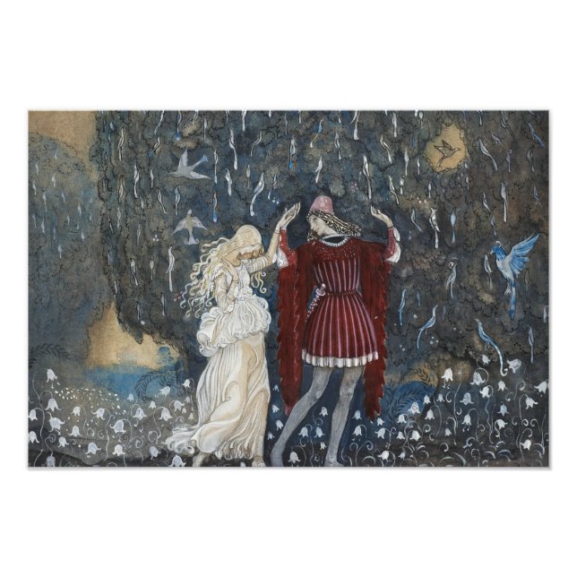 Impression Photo John Bauer - Lena danse avec le chevalier (Devant)
