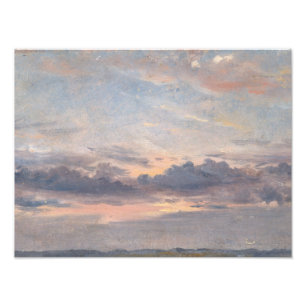 Impression Photo John Constable - Une étude sur le nuage, coucher d