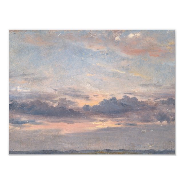 Impression Photo John Constable - Une étude sur le nuage, coucher d (Devant)