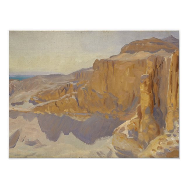 Impression Photo John Singer Sargent - Falaises à Deir el Bahri (Devant)