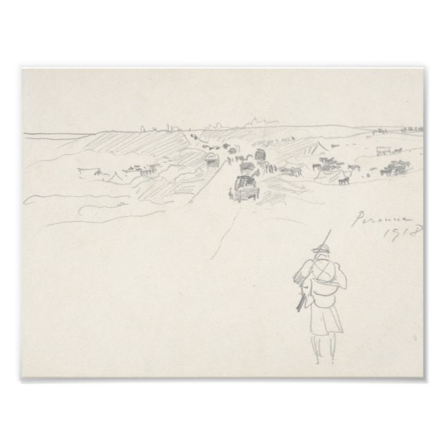 Impression Photo John Singer Sargent - Route à Peronne (Devant)