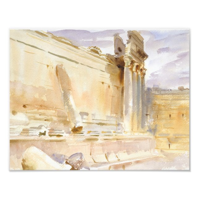 Impression Photo John Singer Sargent - Temple de Bacchus, Baalbek (Devant)