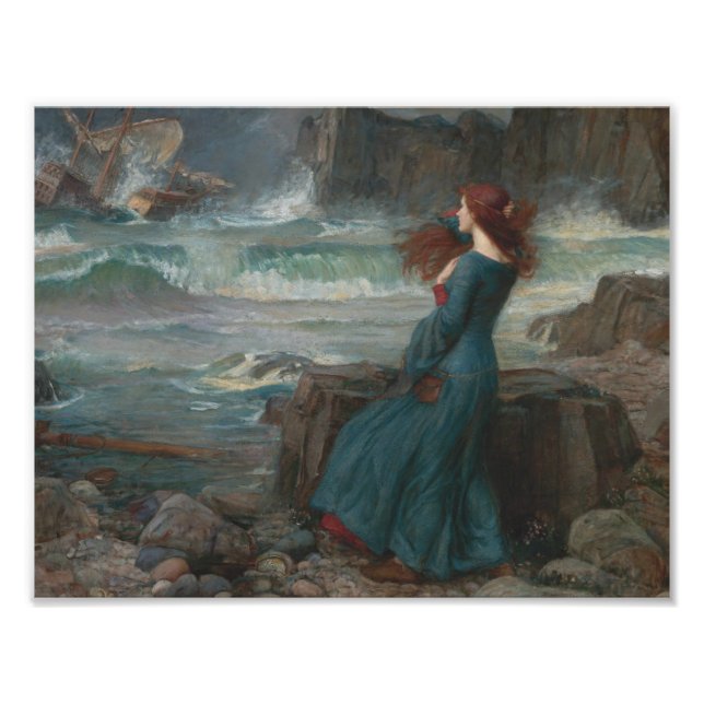 Impression Photo John William Waterhouse - Miranda - La tempête (Devant)
