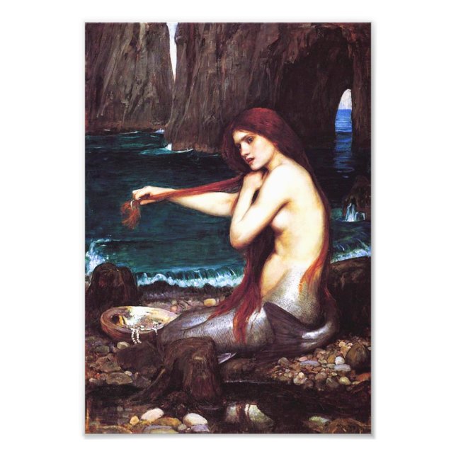 Impression Photo John William Waterhouse Vintage Mermaid Imprimer (Devant)