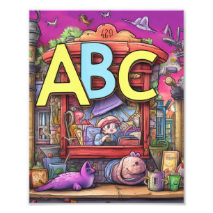Impression Photo Joli Alphabet animal ABC