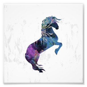 Impression Photo Joli art de élevage de cheval d'imaginaire
