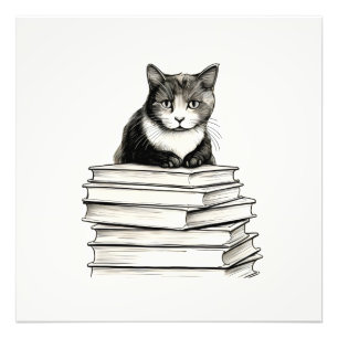 Impression Photo Joli Chatons sur des Livres