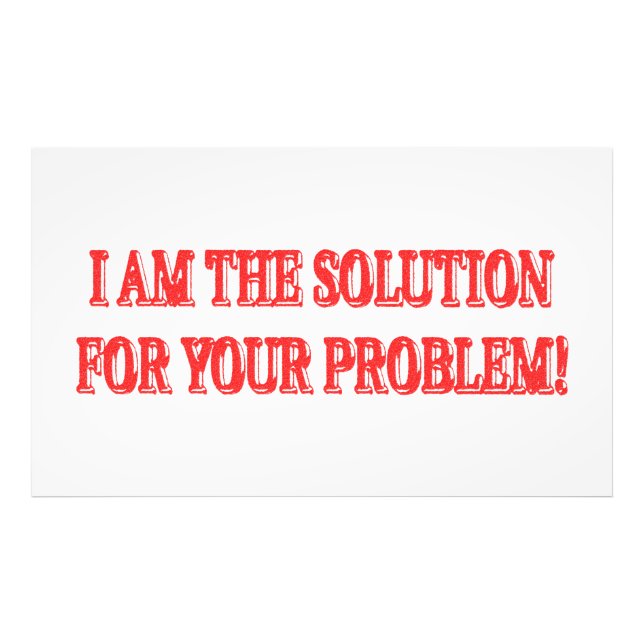 Impression Photo Joli dessin "I AM THE SOLUTION" Acheter (Devant)