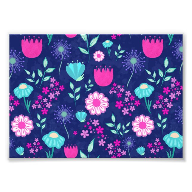 Impression Photo Joli motif floral de fond (Devant)
