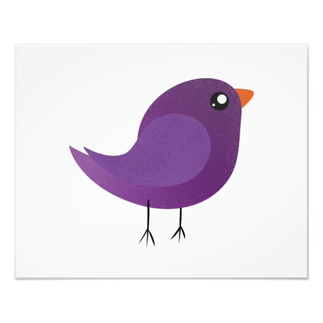 Impression Photo joli oiseau violet (Devant)