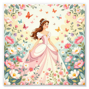 Impression Photo Jolie princesse avec papillons
