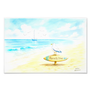 Impression Photo Jon Seagull - Paix & Amour
