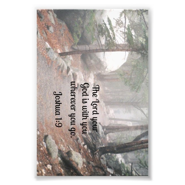 Impression Photo Josué 1:9 L'Éternel, ton Dieu, est avec toi (Devant)