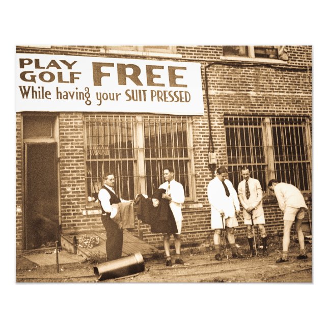 Impression Photo Jouer Au Golf Gratuit (Tout En Ayant Votre Costume (Devant)