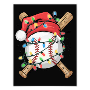Impression Photo Joueur de baseball de Noël Sports Santa 