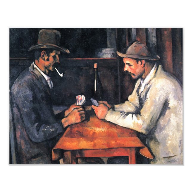 Impression Photo Joueurs de cartes Paul Cezanne Peinture Art (Devant)