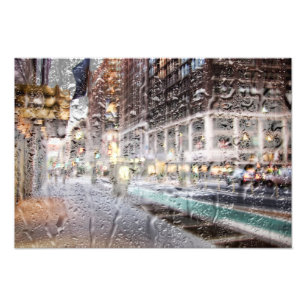 Impression Photo Jour coloré de la pluie Abstrait NYC