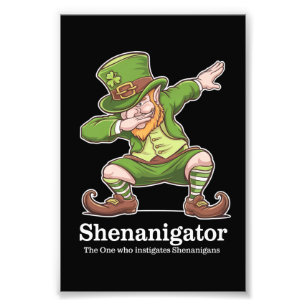 Impression Photo Jour de la Saint Patrick Shenanigator Dabbing Lepr