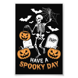 Impression Photo Jour Éffrayant Halloween Witch Cadeau Skeleton