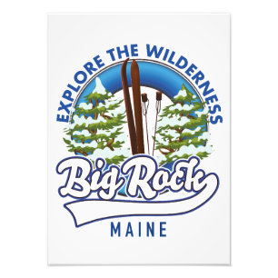 Impression Photo Journal de voyage de ski Big Rock Maine