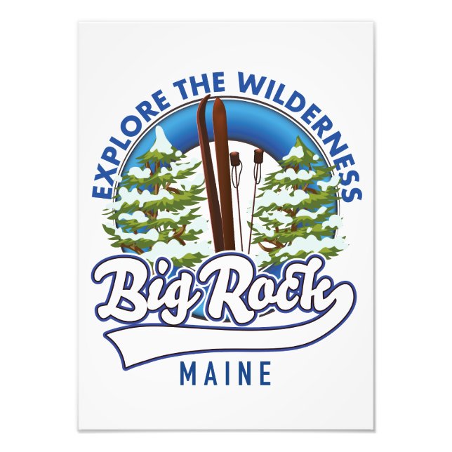 Impression Photo Journal de voyage de ski Big Rock Maine (Devant)