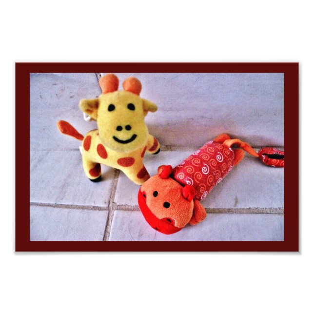 Impression Photo Joyeuse girafe et hippo (Devant)