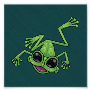 Impression Photo Joyeuse grenouille verte