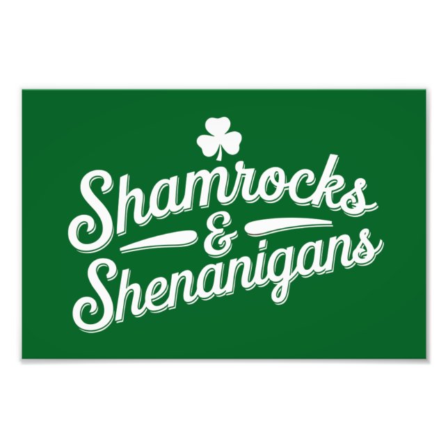 Impression Photo Joyeuse Saint-Patrick Chance Trèfle&Shenanigans (Devant)