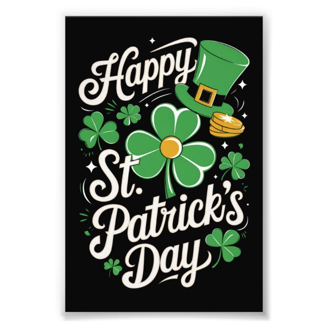 Impression Photo Joyeuse Saint-Patrick Patrimoine Irlandais St Patt (Devant)