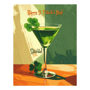 Impression Photo Joyeuse Saint-Patrick Shamrock Martini