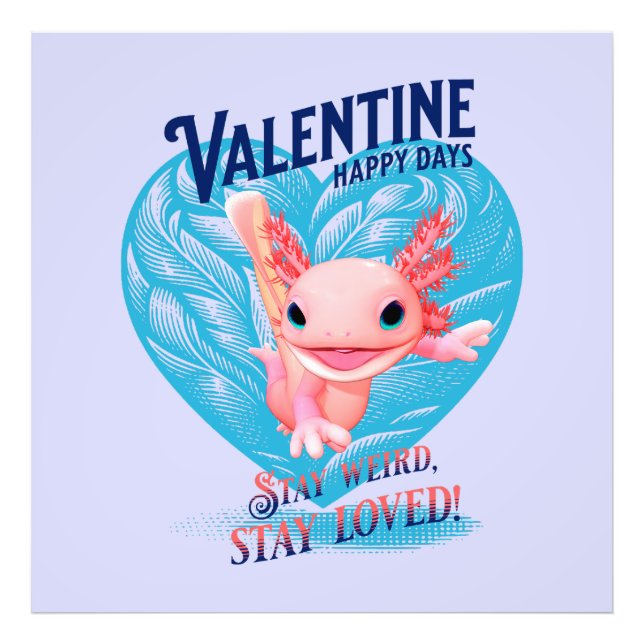 Impression Photo Joyeuse Saint-Valentin Restez bizarre restez aimé  (Devant)