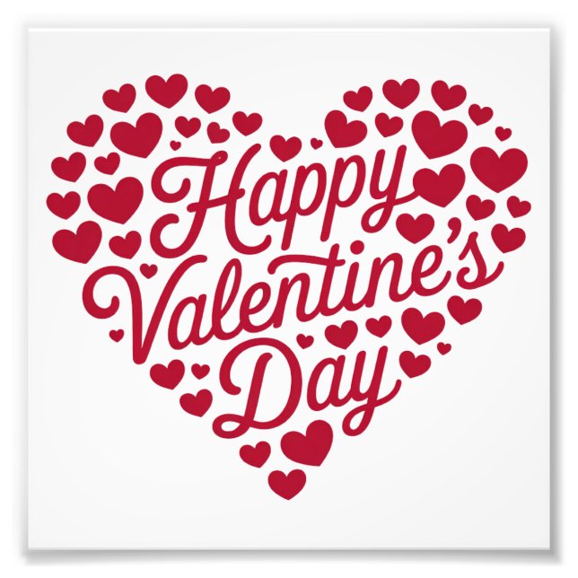 Impression Photo Joyeuse Saint-Valentin Saint-Valentin Amour Coeur (Devant)
